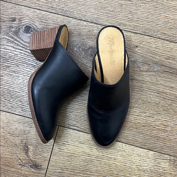 Madewell Harper Mule in Black Leather Size 5 - Picture 2 of 8